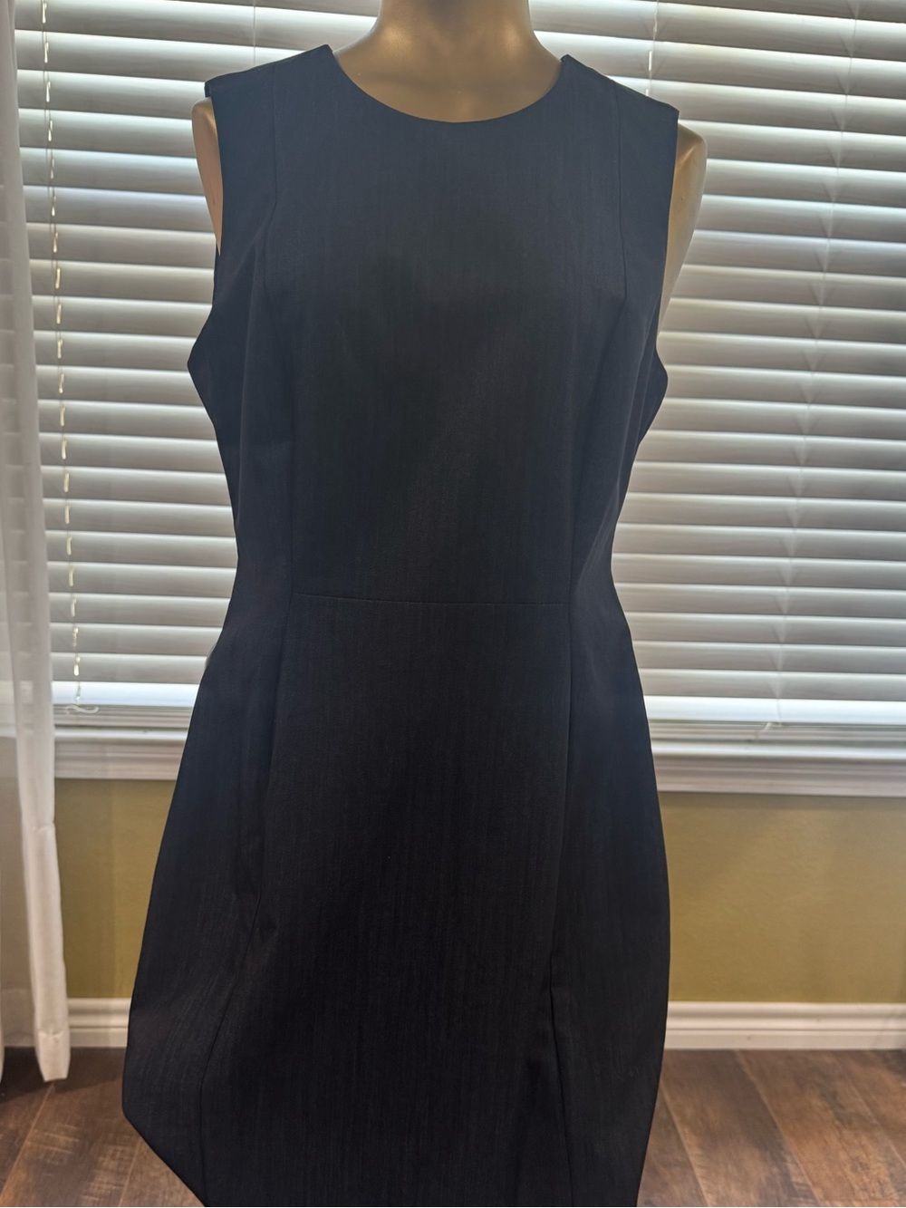 Calvin Klein Dark Blue Asymmetrical Sheath Dress